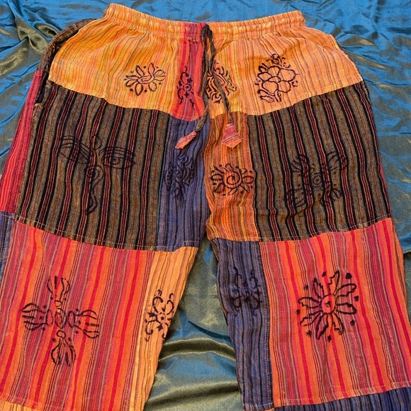 Patchwork pants 100% cotton made in Nepal - Picture 2 of 6